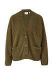 Вязаный кардиган COMMA, оливковый - фото