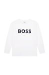 Детская хлопковая водолазка Boss, белый - фото