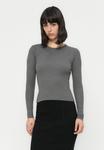 Топ Vero Moda LS GA JRS NOOS, Medium Grey Melange/Mottled Grey - фото 4