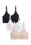 Бюстье Marks & Spencer 3 PACK SEAMLESS BRALETTES , Black Mix/White - фото 4