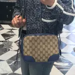 GUCCI Сумка через плечо с кожаной вставкой - фото 8