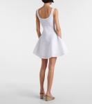 Мини-платье с баской Alaïa, Blanc - фото 3