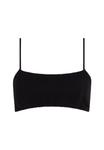 Женский бикини-топ-бюстье в рубчик с тонкими бретелями Pulp CHANTELLE, черный - фото