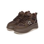 Кеды, скейтборд обувь женская высокая Daphne, черный - фото 8