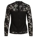 Лонгслив Vila Stasia Lace, черный - фото 4