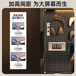 Компьютерный стол Jieke с органайзером-перфорированной панелью, 140x60x174 см, 15 мм, Moonlight White + White Frame - фото 6