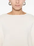 Свитер с круглым вырезом Solotre, белый - фото 5