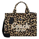 Сумочка COACH CARGO TOTE BAG WITH LEOPARD PRINT, Black - фото