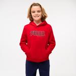 PUMA Детская толстовка с капюшоном - красный принт - фото