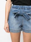 Stella McCartney джинсовые шорты с завязками, синий - фото 5