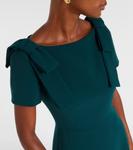 Платье миди из крепа с бантом Carolina Herrera, Pine Green - фото 4