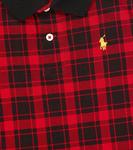 Рубашка-поло из хлопка в клетку тартан Polo Ralph Lauren Kids, красный - фото 2