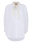 Рубашка с бантом Marni, белый - фото