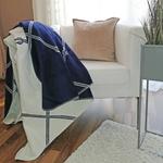 Мягкое одеяло Zollner 00000046, темно-синий - фото 2