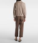 Свитер из смесовой хлопковой ткани Brunello Cucinelli, Nut - фото 3