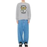 Свитшот с вышитым логотипом KENZO, серый - фото 5