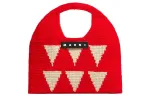 MARNI Wool Basket Bag Handbag Women's Red - фото 2