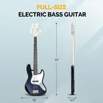 Электрическая бас-гитара Glarry GJazz 5 струн Full Size синяя - фото 5