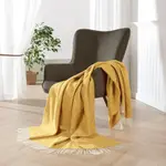 Плед Fransendecke Malin с узором с бахромой Gözze, Mais - фото 2