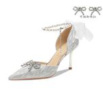 Ainer-cat Ainer cat Slim Heel High Heels 8cm Women's Silver - фото 4
