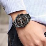 MARVEL Часы Heartstrings Collection Automatic Mechanical Movement Steel Strap Watch Men's Watch Black Dial - фото 8