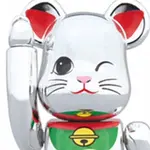 BE@RBRICK Bearbrick манящий кот серебряное покрытие 4 silver - фото 3