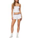 Стефи Шорты с цветочным контрастом Edikted, белый - фото 3