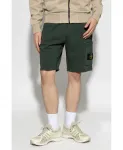 Шорты с логотипом Stone Island, зеленый - фото 3