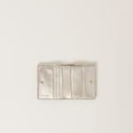 Маленький стеганый кошелек из кожи наппа Miu Miu, серый - фото 2