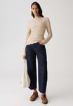 Топ OPUS SLIM FIT RIB FUNNEL NECK, Macadamia/Beige - фото 2