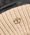 Кожаные перчатки женская Emu Australia с вязаными манжетами, черный - фото 3