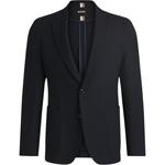 Однобортный пиджак HUGO BOSS, темно-синий - фото