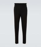 Габардиновые узкие брюки Prada, черный - фото