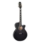 Акустическая электро-гитара Takamine TSP158C SBL Thinline с чехлом, черный глянцевый - фото