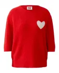 Свитер с круглым вырезом Oui, красный - фото