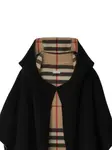 Кашемировый кейп с капюшоном Burberry, черный - фото 2