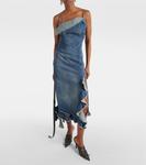 Джинсовое платье миди delouise с оборками Acne Studios, синий - фото 2