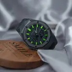 Часы Casio G-Shock Analog-Digital 2100 Series, арт. GA-2100-1A1, 48.5 мм, черный/черно-зеленый - фото 2