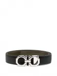 Ремень с пряжкой Gancini Ferragamo, черный - фото