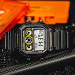 Часы CASIO Waterproof Sports Mens Black Digital, черный - фото 3