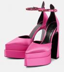 Туфли-лодочки на платформе из атласа Versace, Pink Lemonade-Oro - фото 5