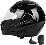 Шлем мотоциклетный IDCOINE Bluetooth, черный - фото