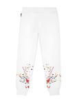 Брюки Philipp Plein Junior с брызгами краски, белый - фото 2