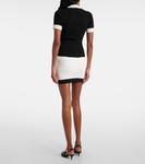 Топ с рубчиком Balmain, Noir/Blanc - фото 3