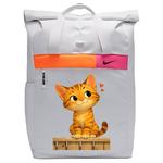 Nike Тканевый рюкзак с принтом унисекс белый, Pullover Bear - фото 2