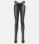 Сапоги cheopissima до бедра 105 The Attico, черный - фото