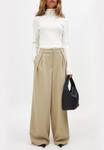 Брюки NA-KD Trousers, Khaki Beige/Beige - фото