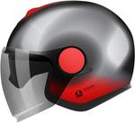 Шлем AGV eteres levanto jet, Black/Silver/Red - фото 3