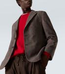 Клетчатый шерстяной пиджак Rubinacci, Brown Check - фото 5