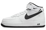 Nike Air Force 1 Mid Белый Черный (2023) - фото